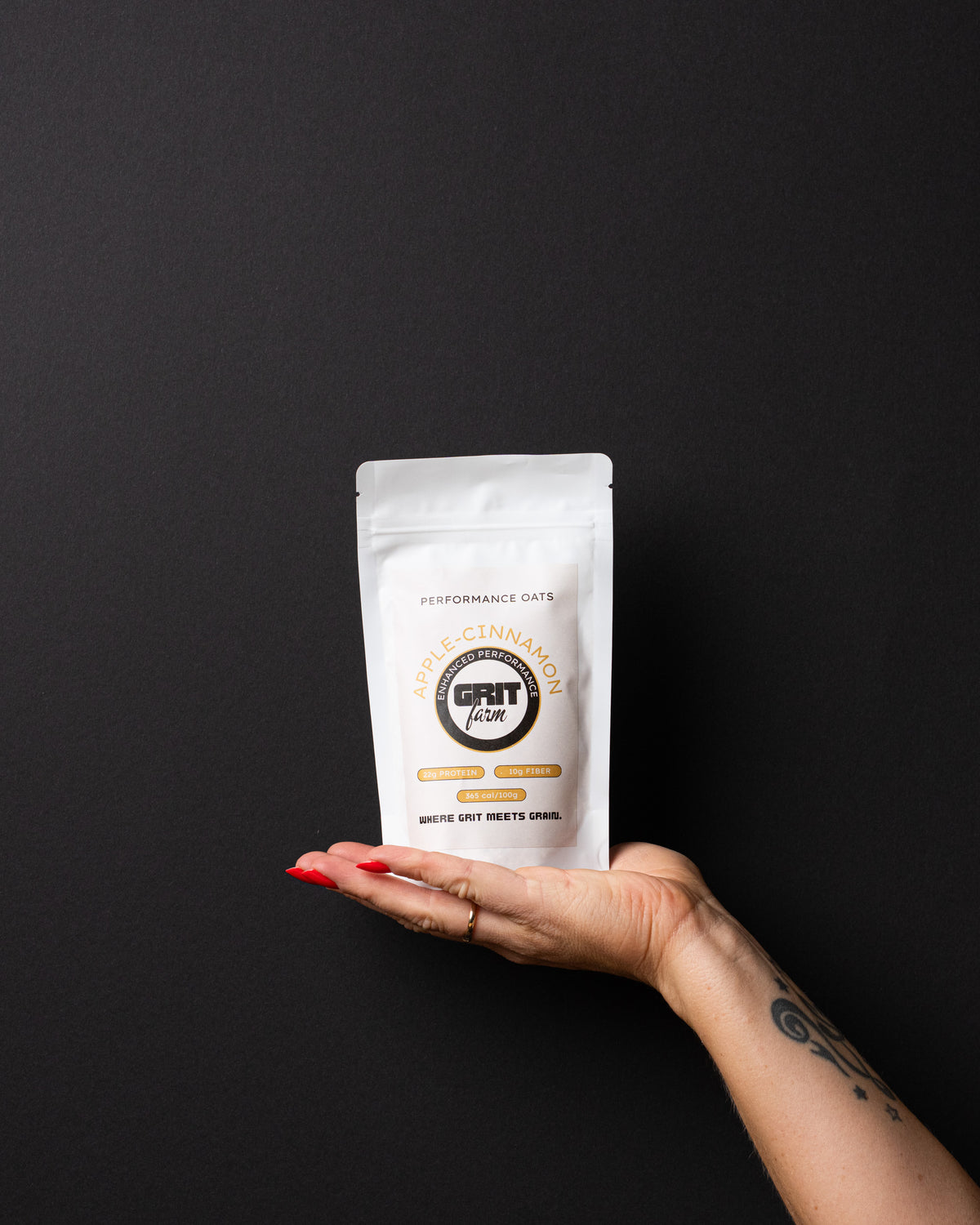 The Grit Pack 10x 100 g Apple-Cinnamon Protein Porridge | Performance Oats