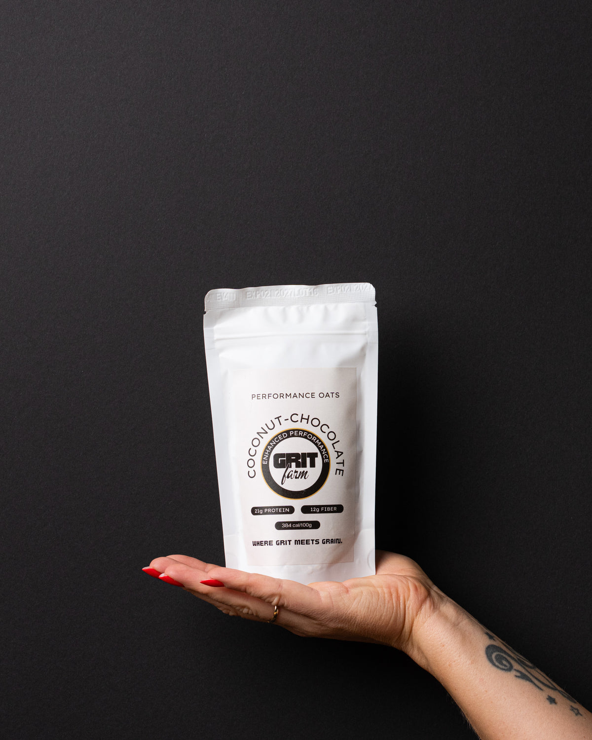 The Grit Pack 10 x100 g Coconut Chocolate Protein Porridge | Performance Oats